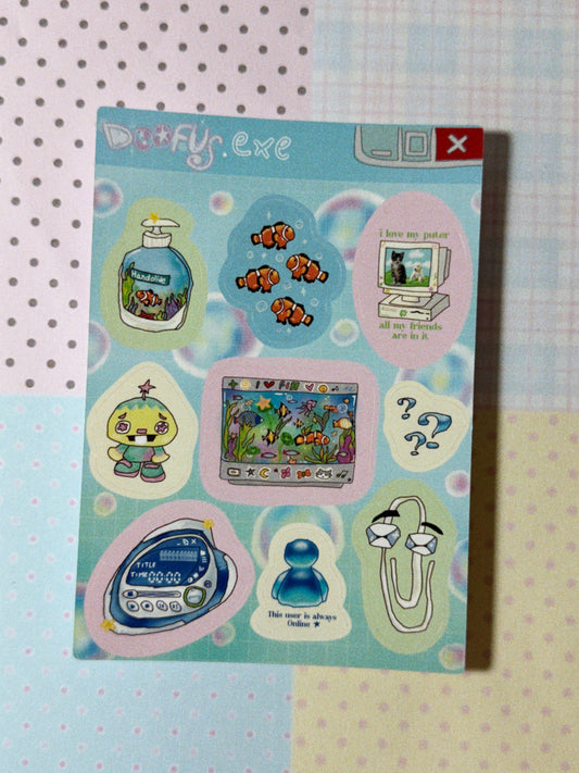Frutiger Aero Sticker Sheet