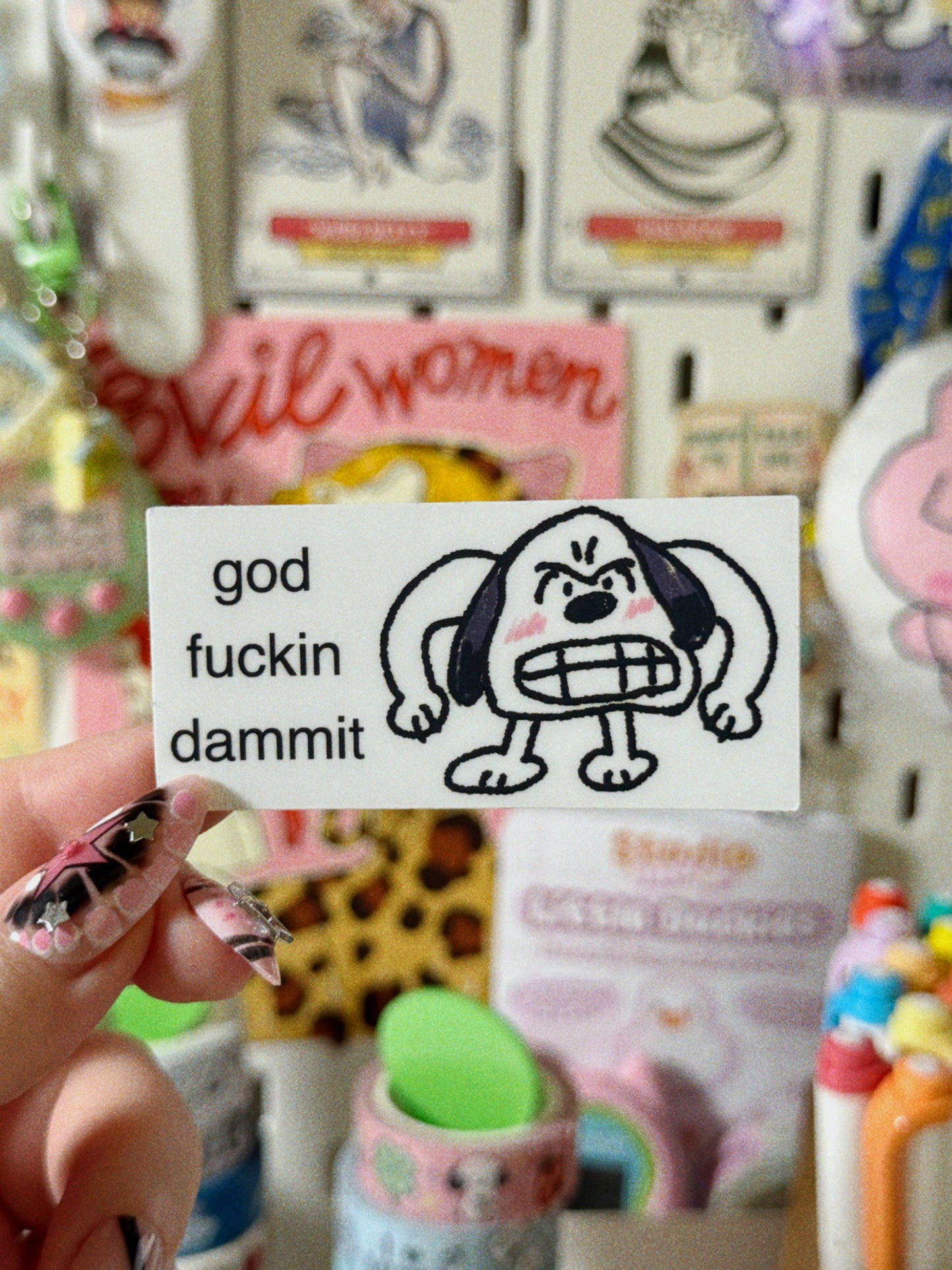 Dammit Snoopie Sticker