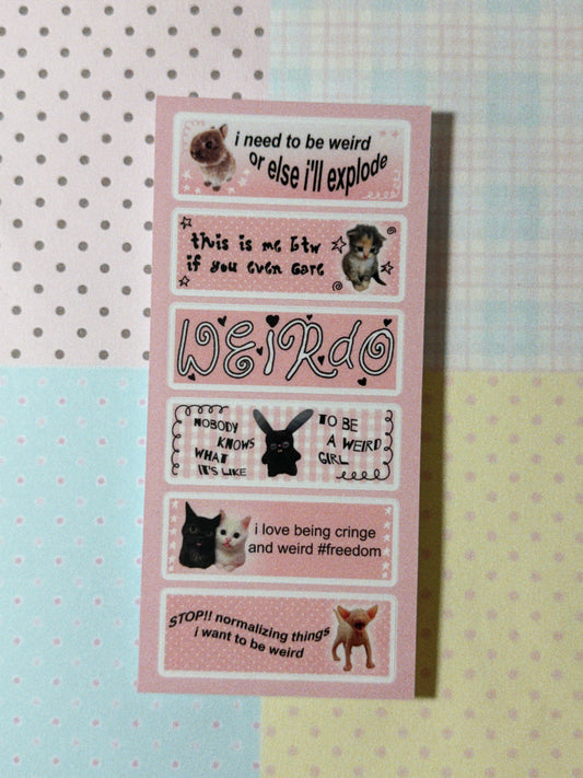 Weird Girl Sticker Sheet
