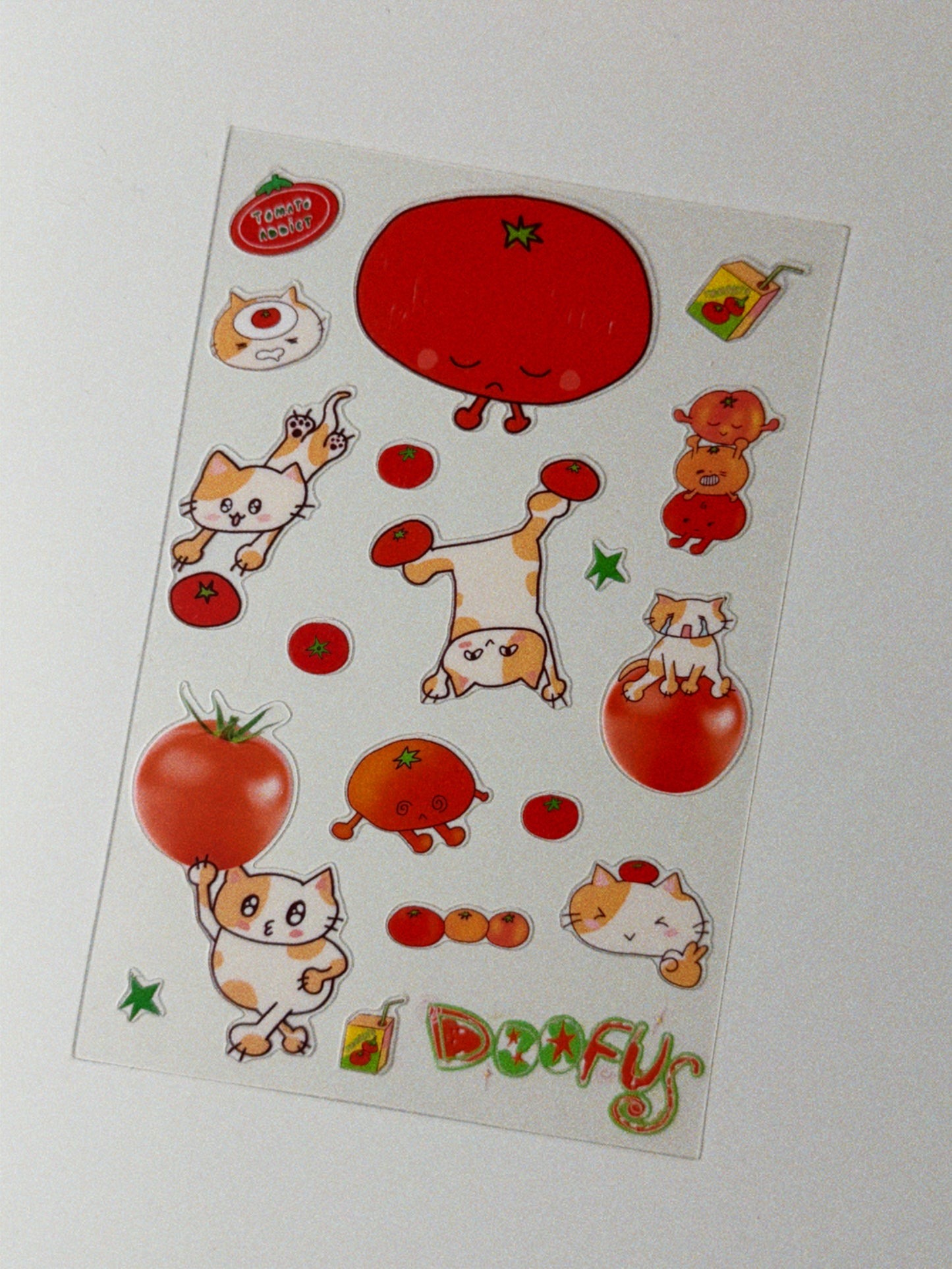 Tomato Cats Sticker Sheet