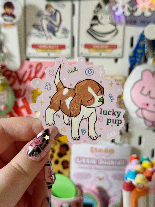 Lucky Pup Sticker