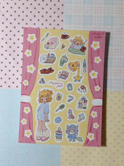 Sleepy Girlhood Sticker Sheet
