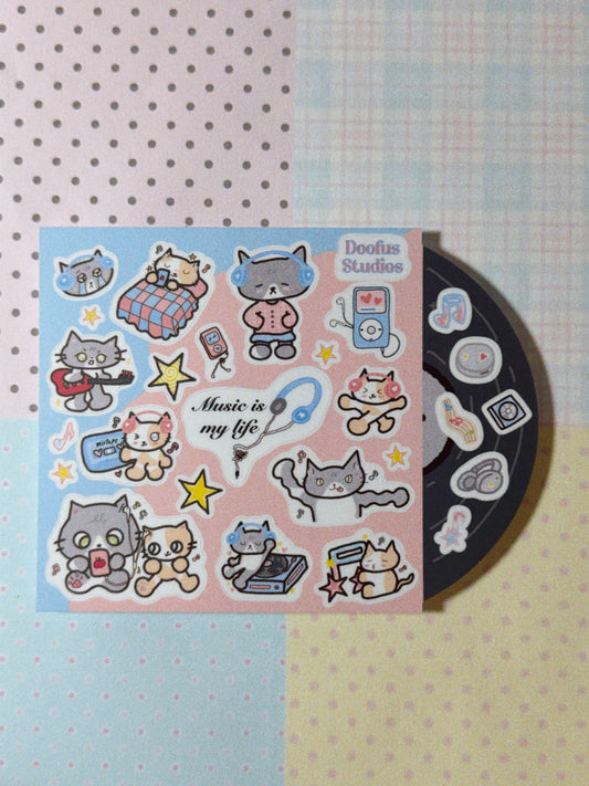 Music Is My Life Sticker Sheet