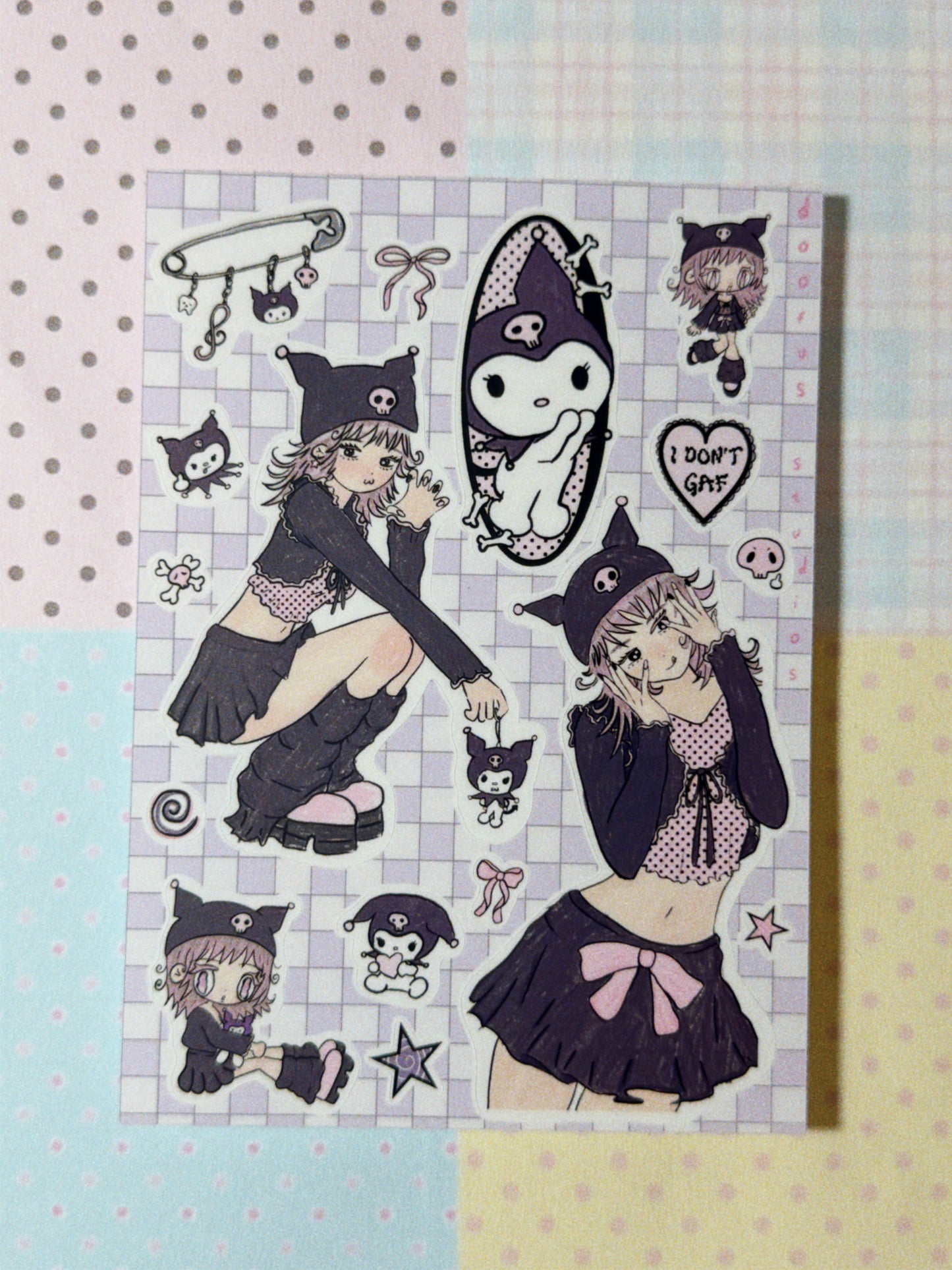 Kuromi Girl Sticker Sheet