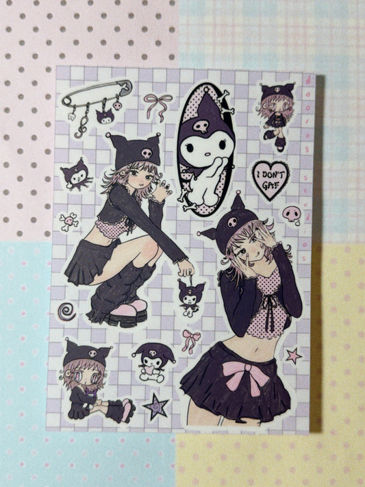Kuromi Girl Sticker Sheet
