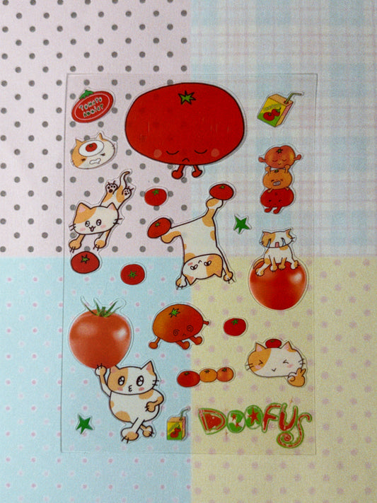 Tomato Cats Sticker Sheet
