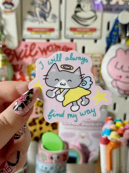 Positive Affirmation Cat Sticker