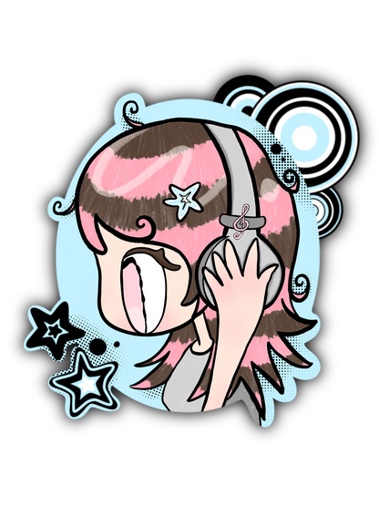 Frutiger Metro Girl Sticker