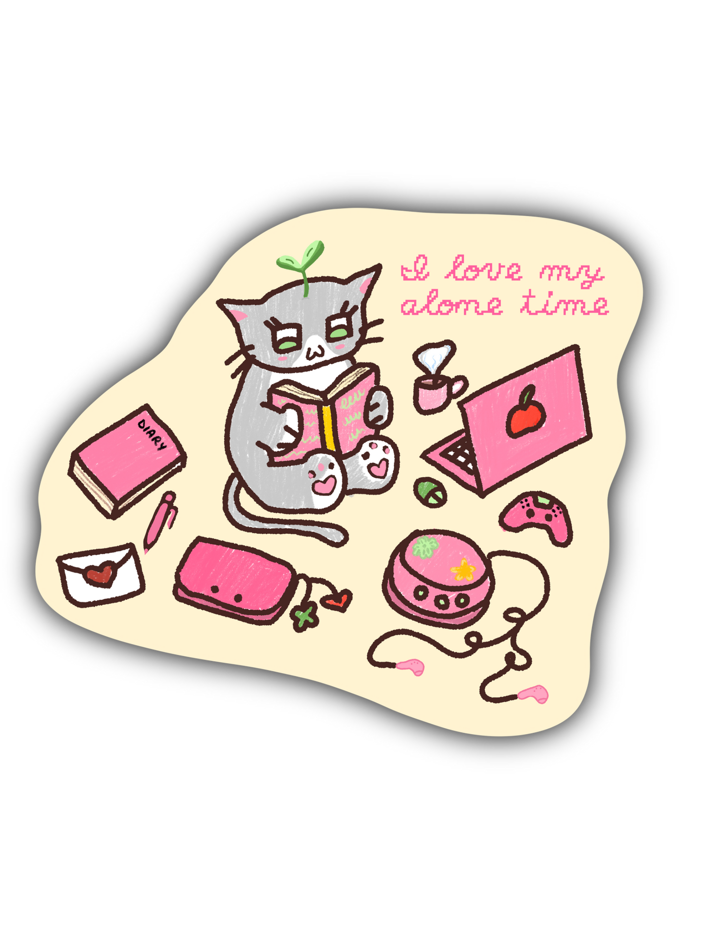 I Love My Alone Time Sticker