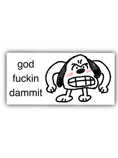 Dammit Snoopie Sticker