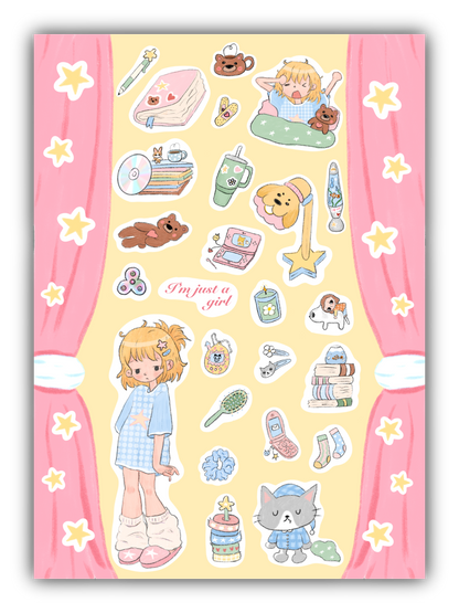 Sleepy Girlhood Sticker Sheet