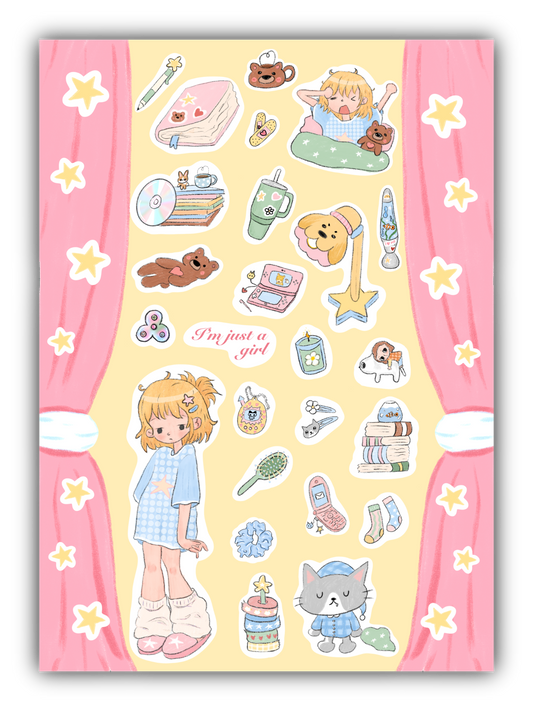 Sleepy Girlhood Sticker Sheet