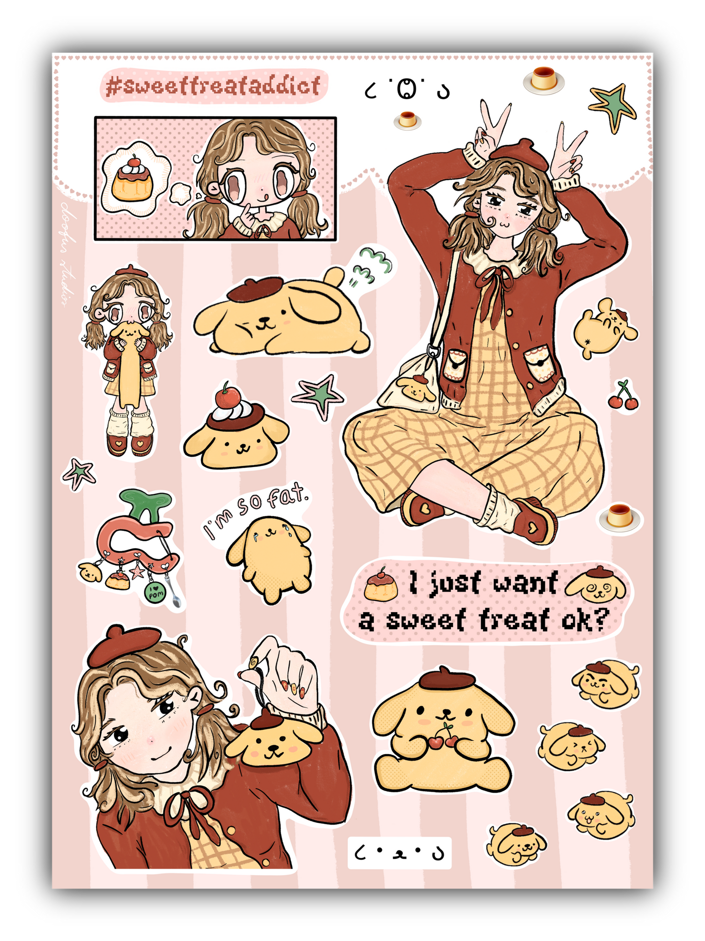 PomPom Girl Sticker Sheet