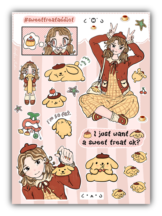 PomPom Girl Sticker Sheet