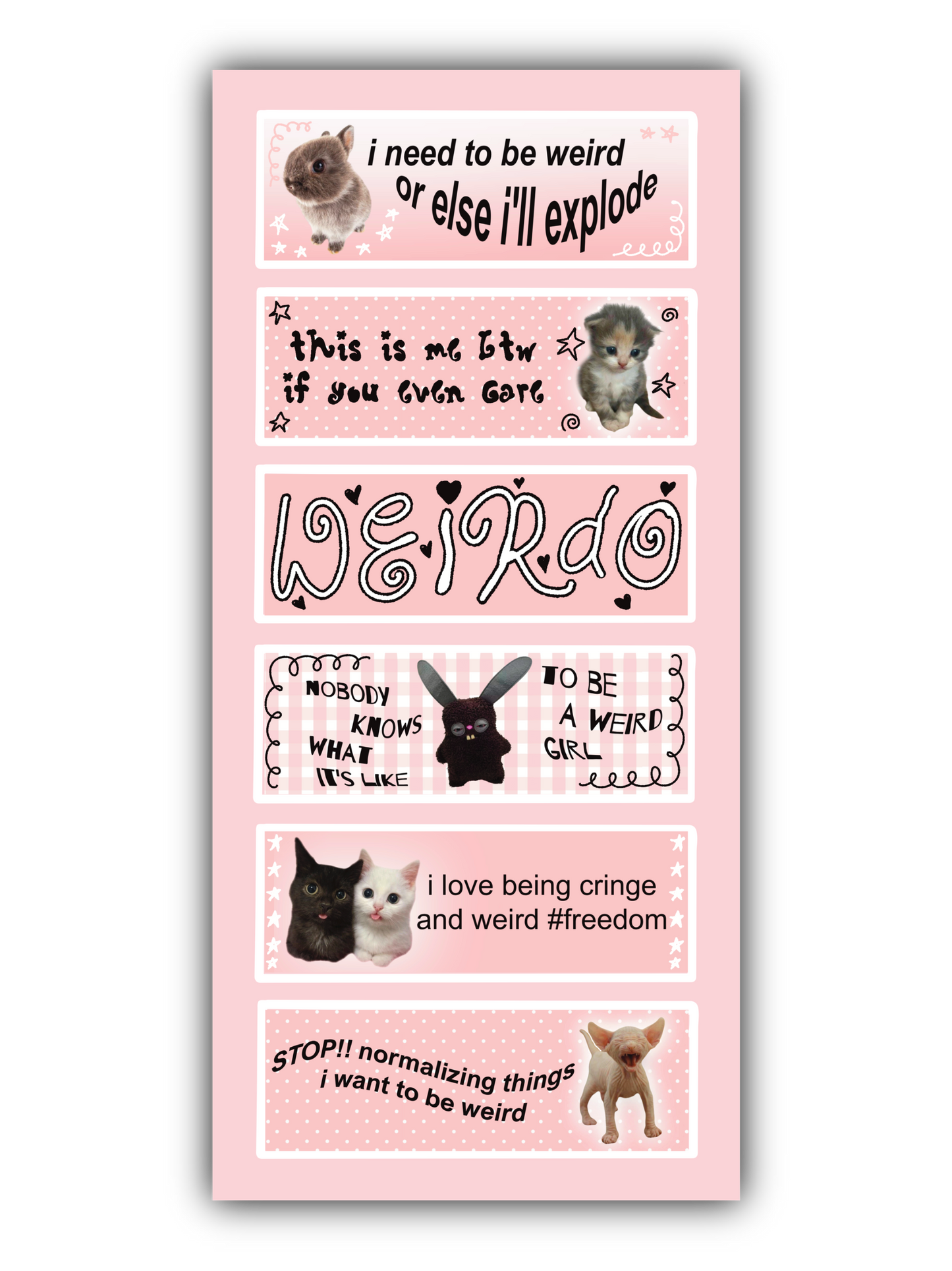 Weird Girl Sticker Sheet