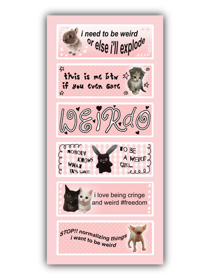 Weird Girl Sticker Sheet