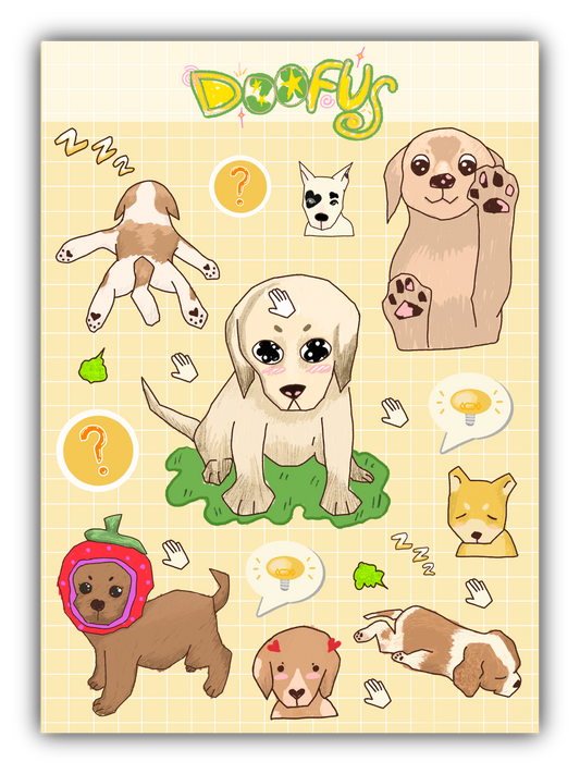 Nintendogs Sticker Sheet